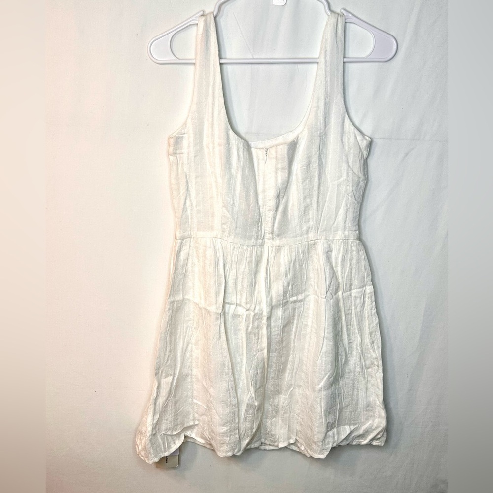 Commense NWT Semi-Sheer Solid Square Neckline Short Dress Cotton Blend Size S - Picture 6 of 17